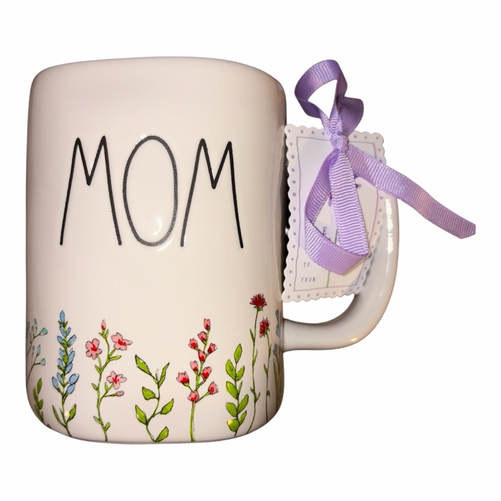 Rae Dunn ‘Mom’ Floral Mug with Butterfly Detail NWT